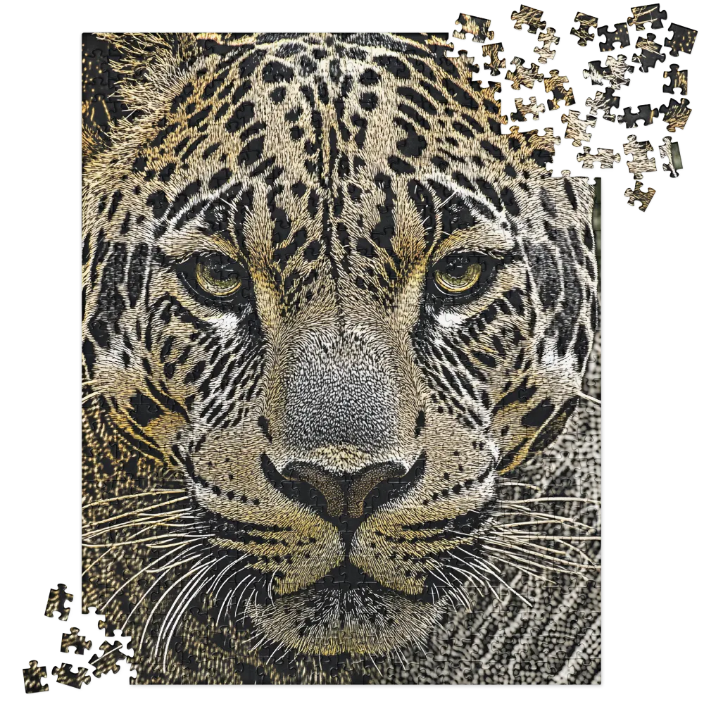 Intense Jaguar 
 Jigsaw Puzzle in Tin Box