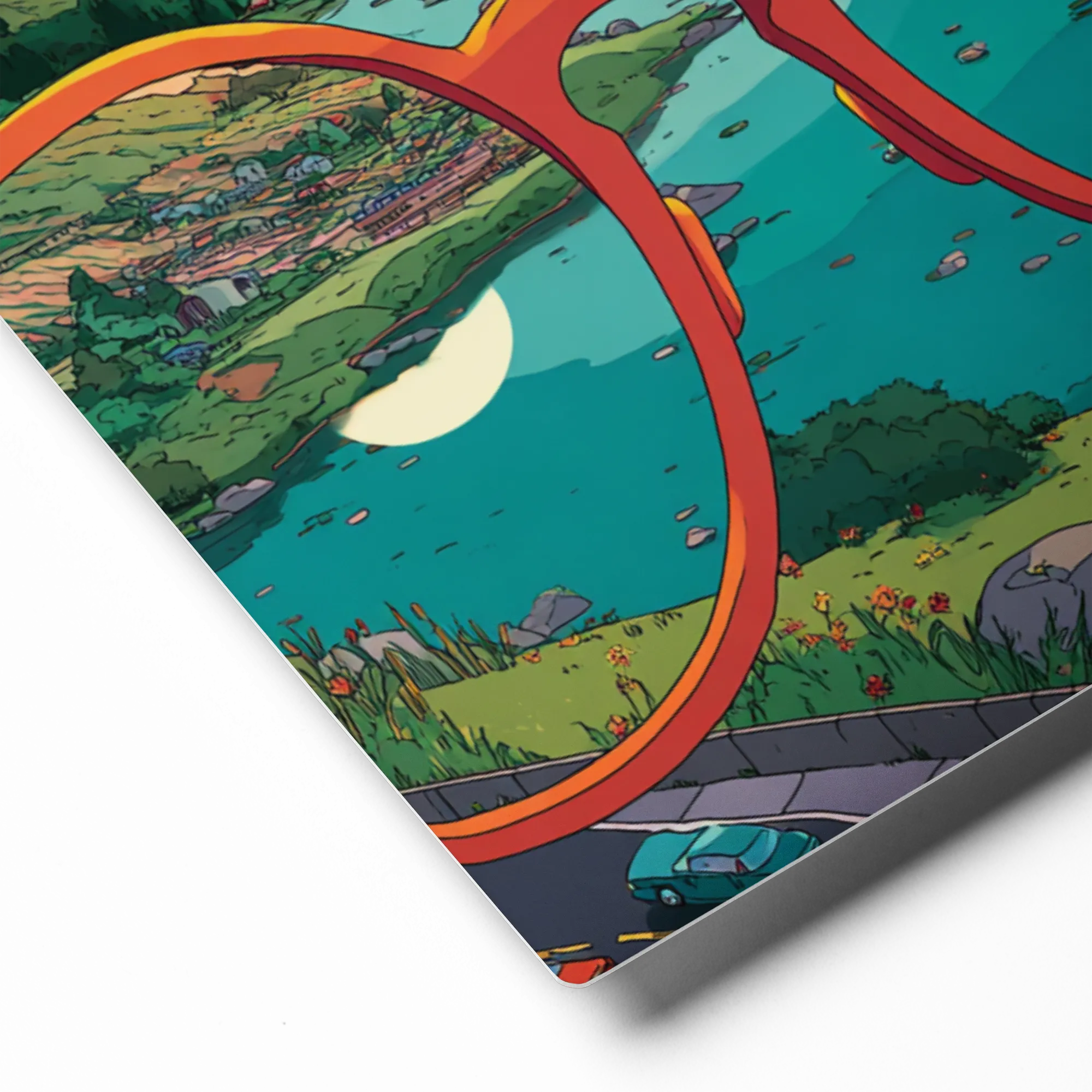 Colorful Glasses Landscape | Art Print