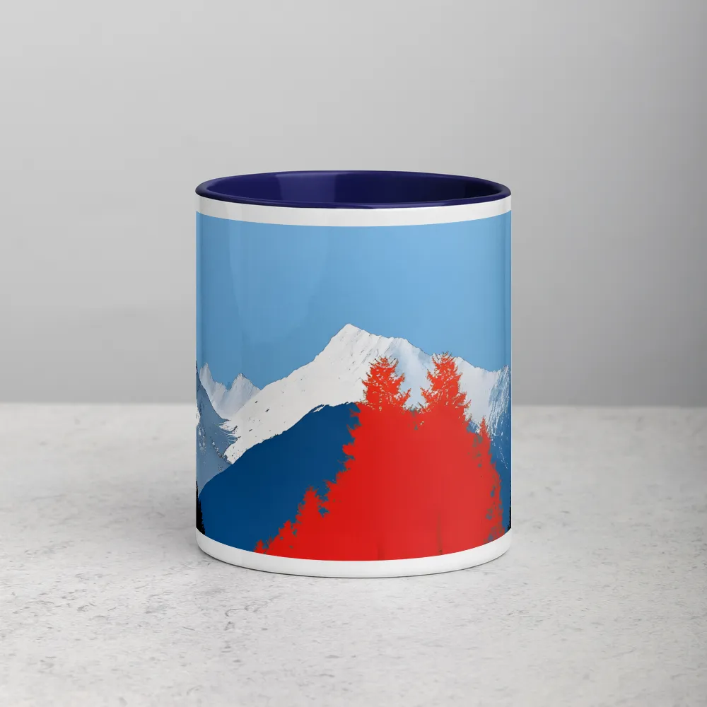 Red Forest Peaks 
 Mug with Red inside