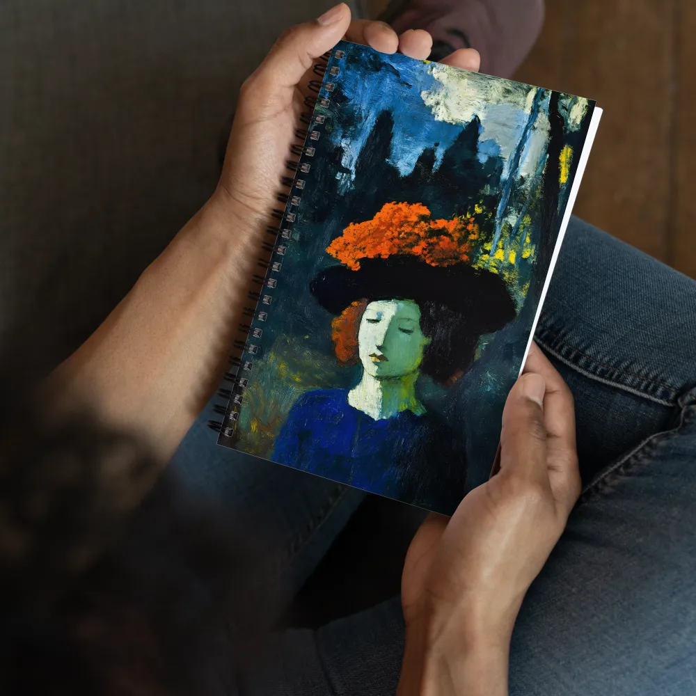 The Woman with the Orange Hat 
 Spiral Notebook | 140 pages