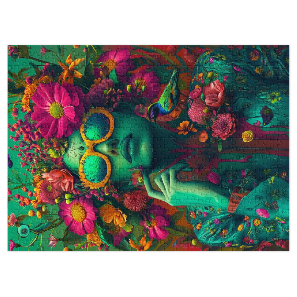 Flora and Foliage Persona 
 Jigsaw Puzzle in Tin Box