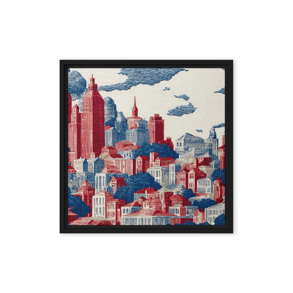 Metropolitan Tapestry 
 Poster with Red oak Frame | 12″x 12″