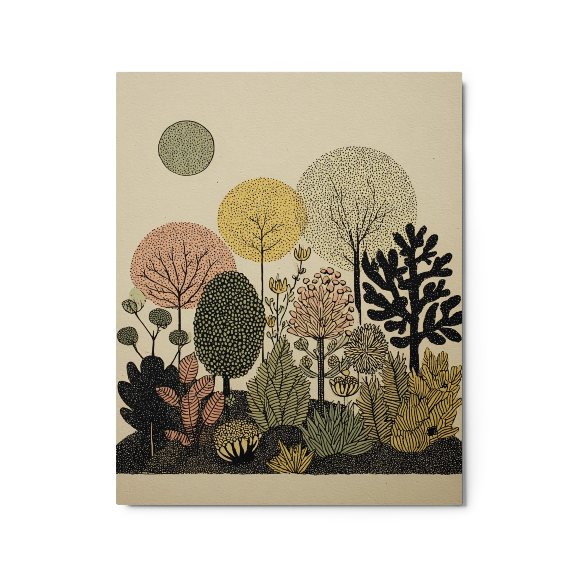 Whimsical Stippled Forest