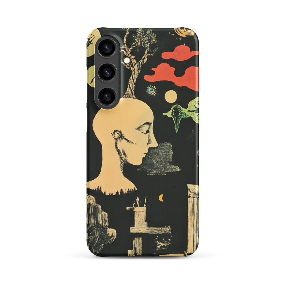 Surrealistic Human Head with Celestial Elements | Phone Case