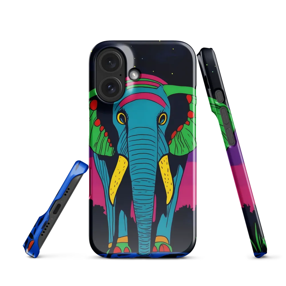 Neon Night Elephant 
 iPhone 11 | Snap Case