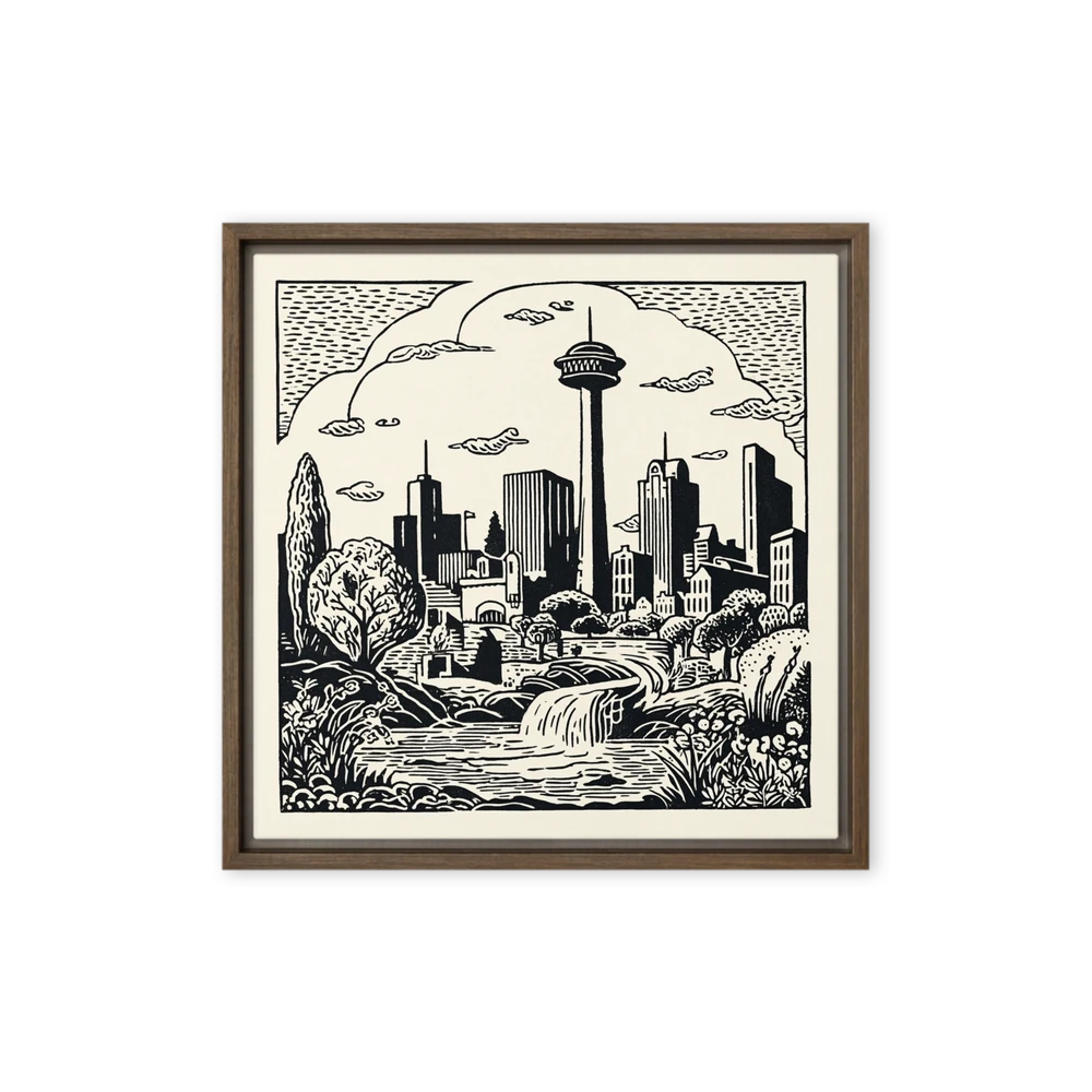 Calgary Woodcut Horizon | Art Print