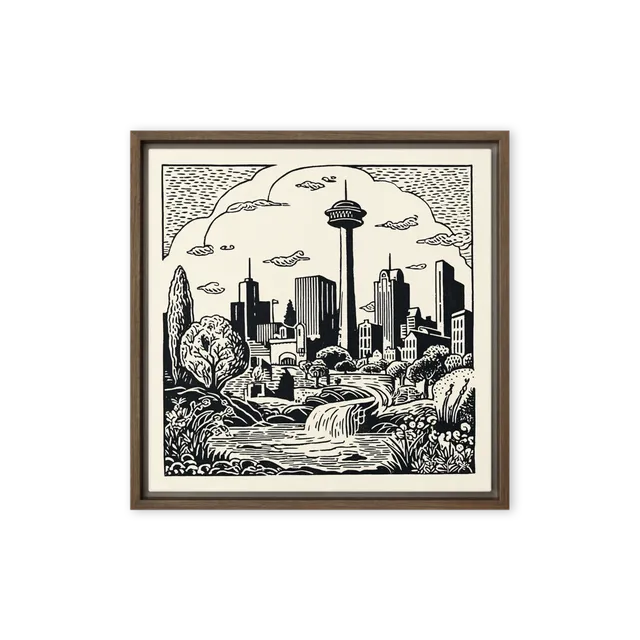 Calgary Woodcut Horizon | Art Print
