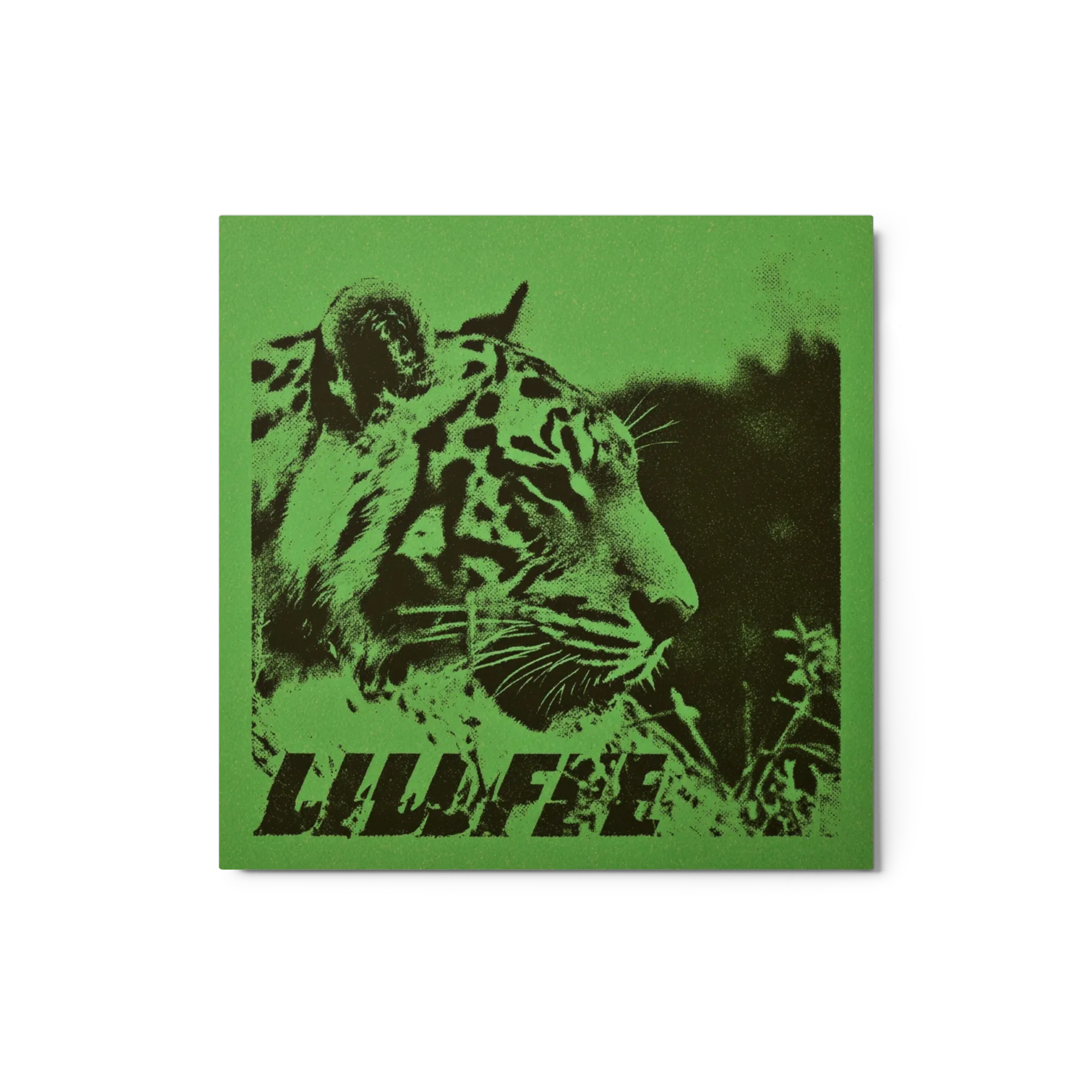 Green Halftone Leopard