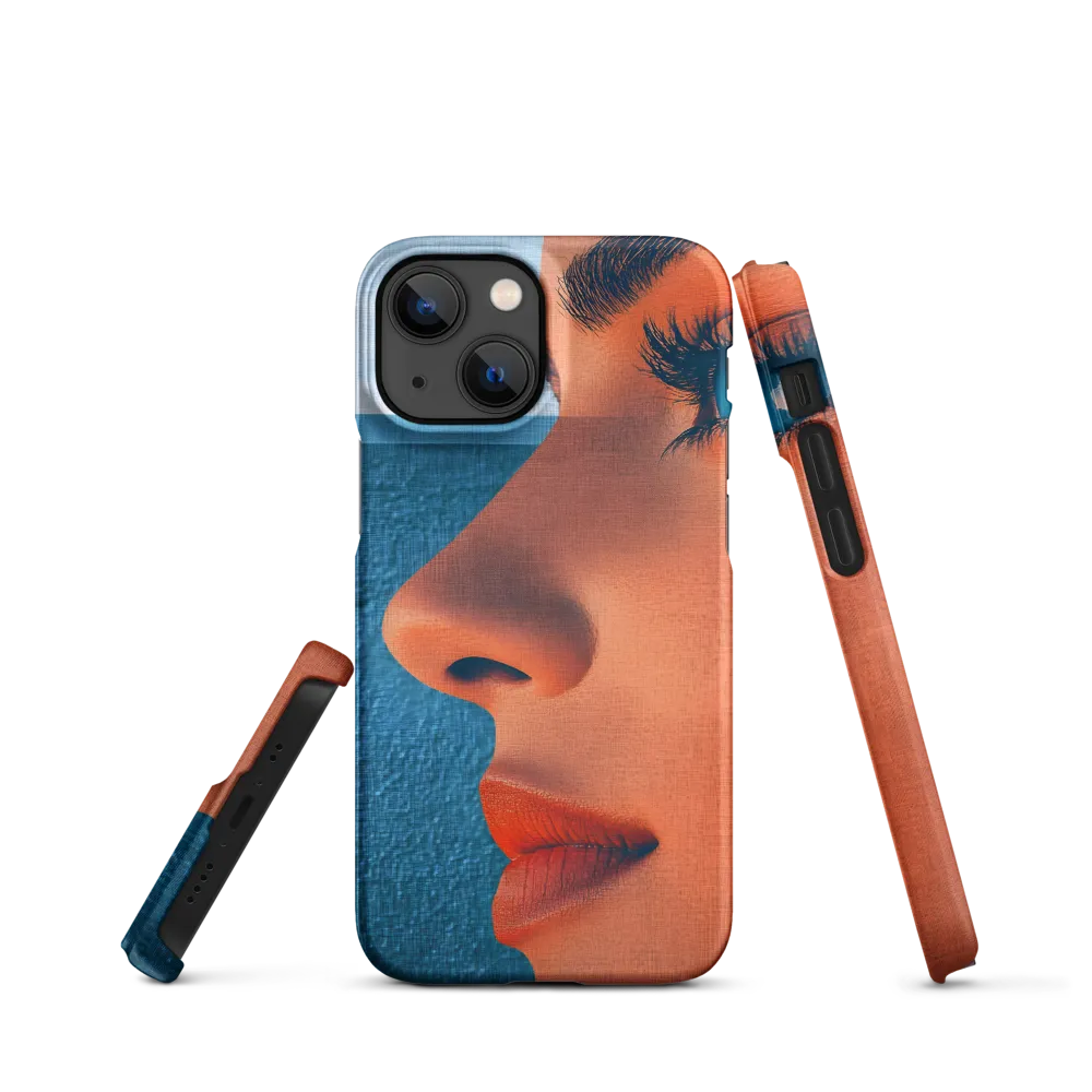 Profile Portrait in Blue and Orange | Phone Case
