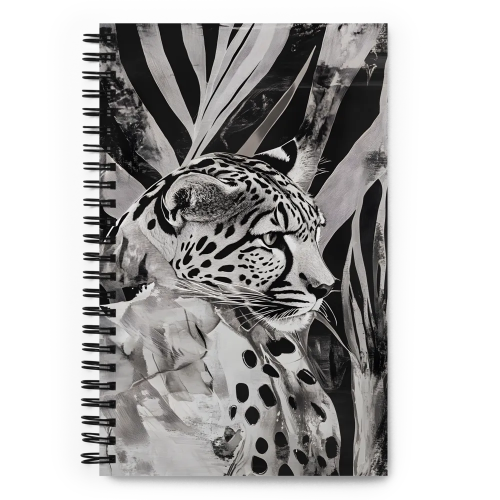 Jungle Leopard Monochrome 
 Spiral Notebook | 140 pages