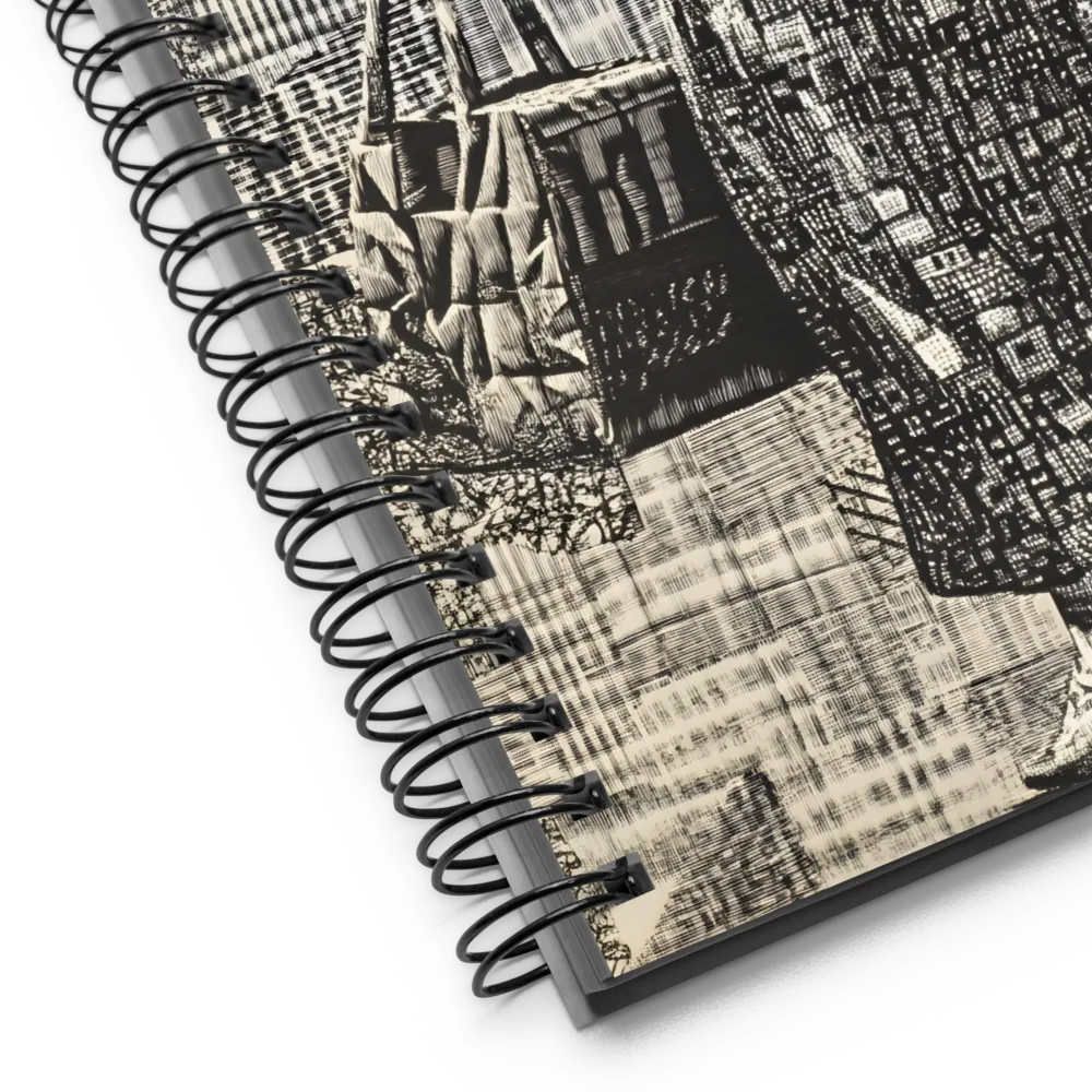 Urban Tapestry: Woman with Bags 
 Spiral Notebook | 140 pages