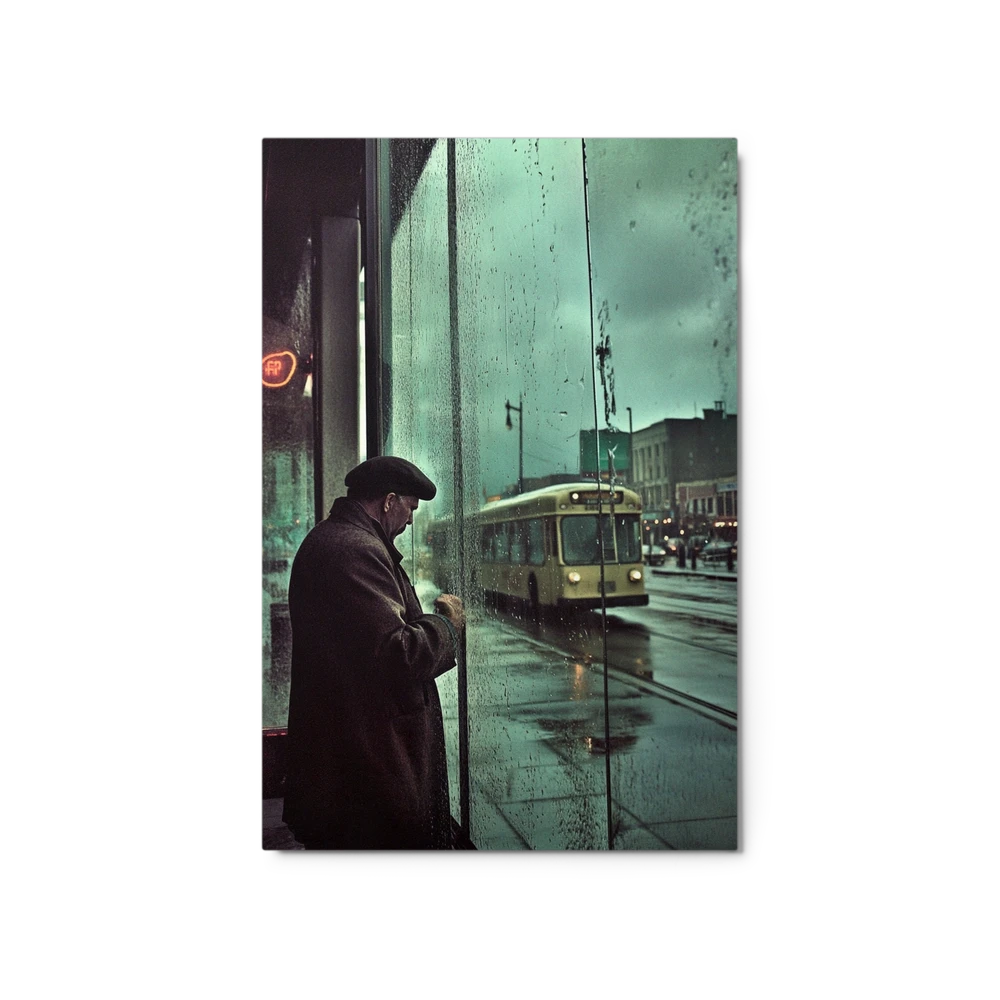 Solitary Figure in the Rain | Art Print