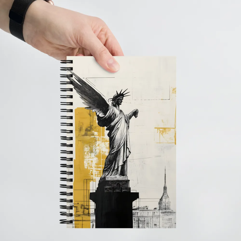 Winged Liberty: Urban Engraving 
 Spiral Notebook | 140 pages