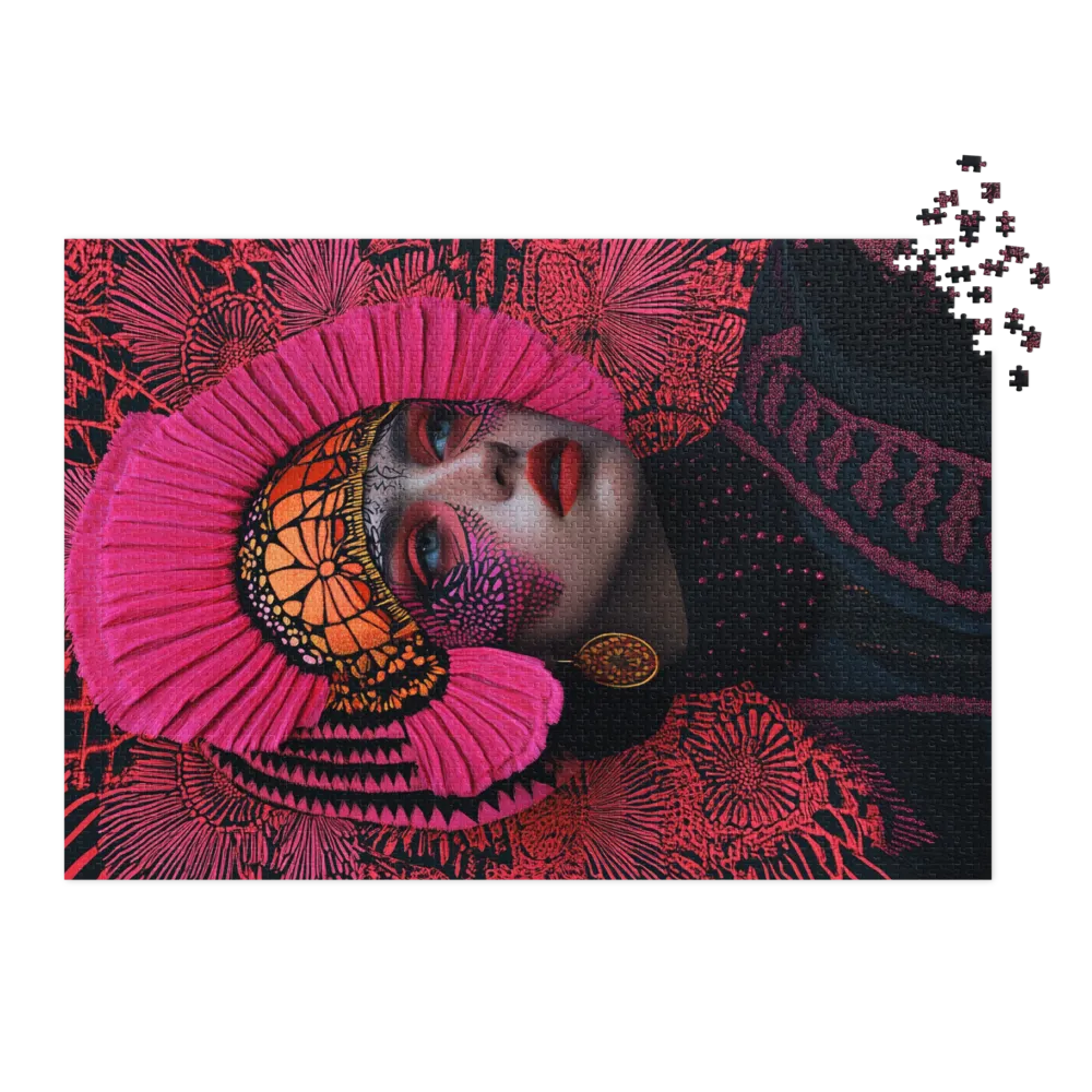Vibrant Floral Headdress Portrait