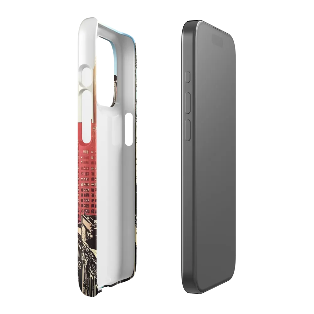 Cityscape Illustration with Empire State Building | Phone Case
