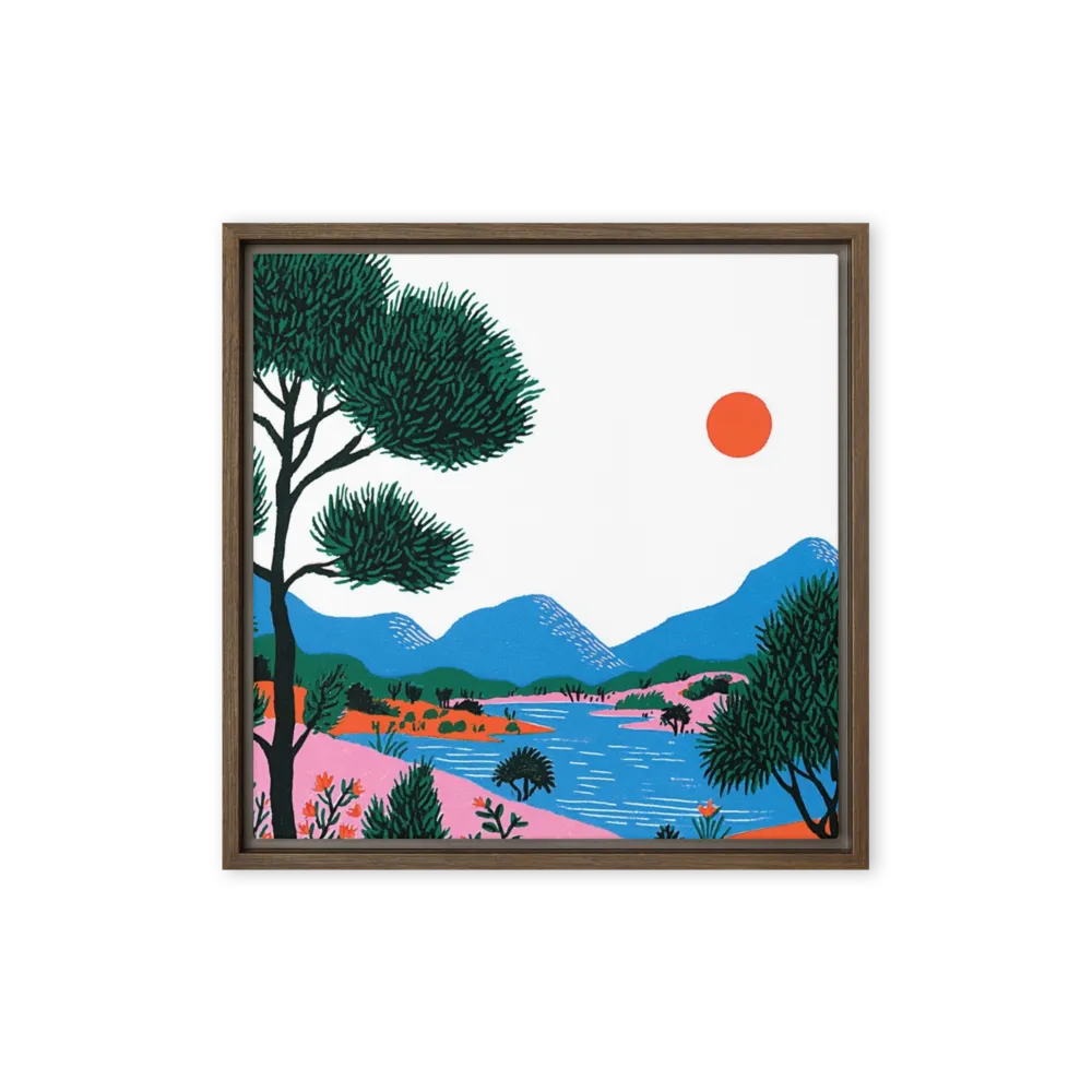 Solitary Sun Landscape 
 Canvas | 8″x 8″