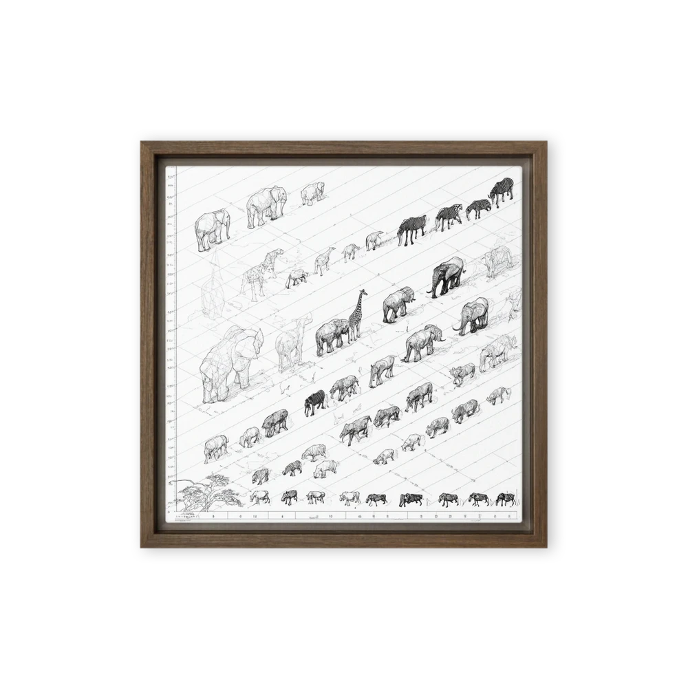 Isometric Animal Scale Study | Art Print