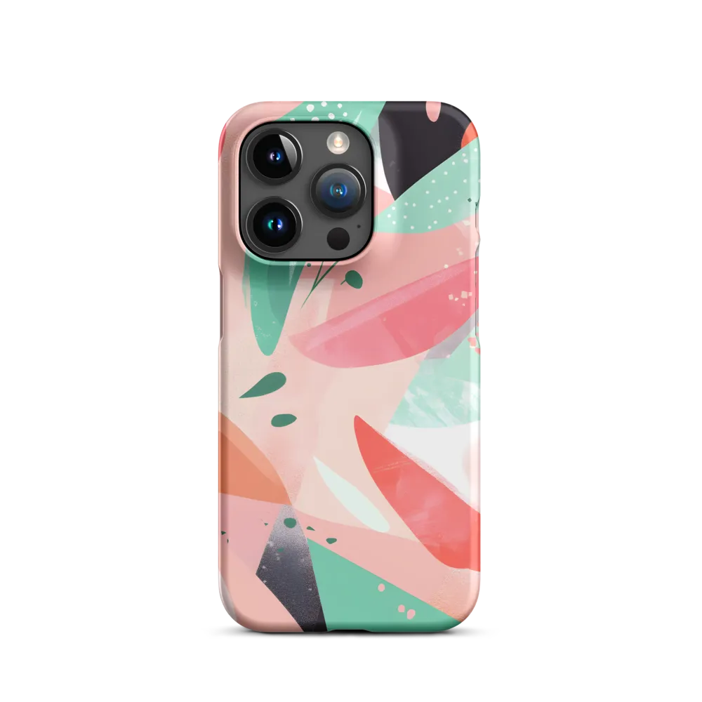 Abstract Modern Design in Pink and Green | Phone Case