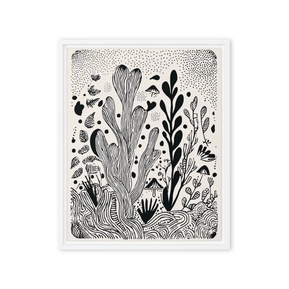 Organic Tapestry 
 Canvas with Black Frame