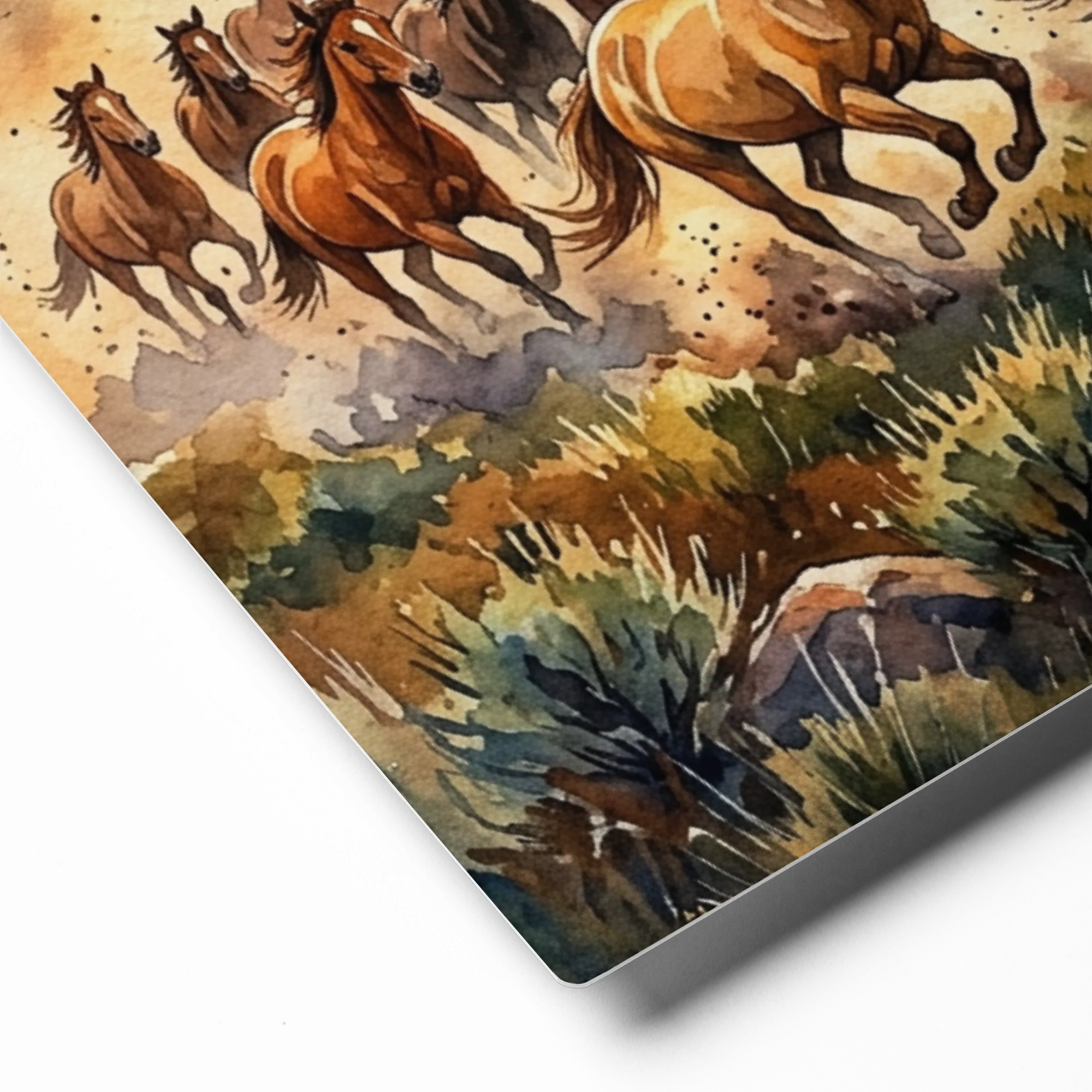 Wild Mustang Sunset 
 Canvas | 24″x 24″