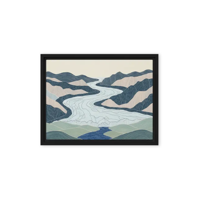 Glacier River Valley | Art Print