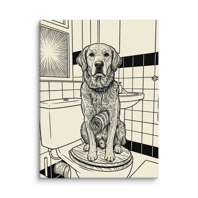 Pet Portrait — Folk Linocut