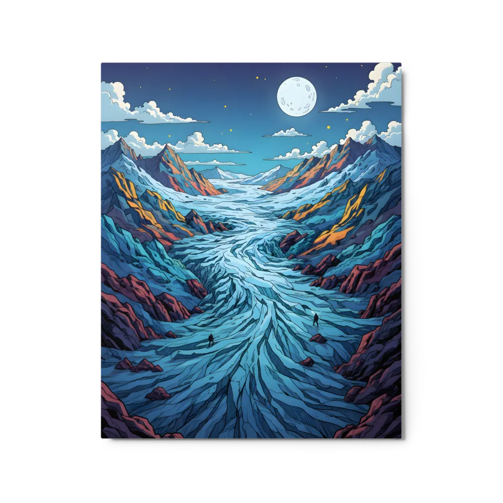 Moonlit Glacier Valley