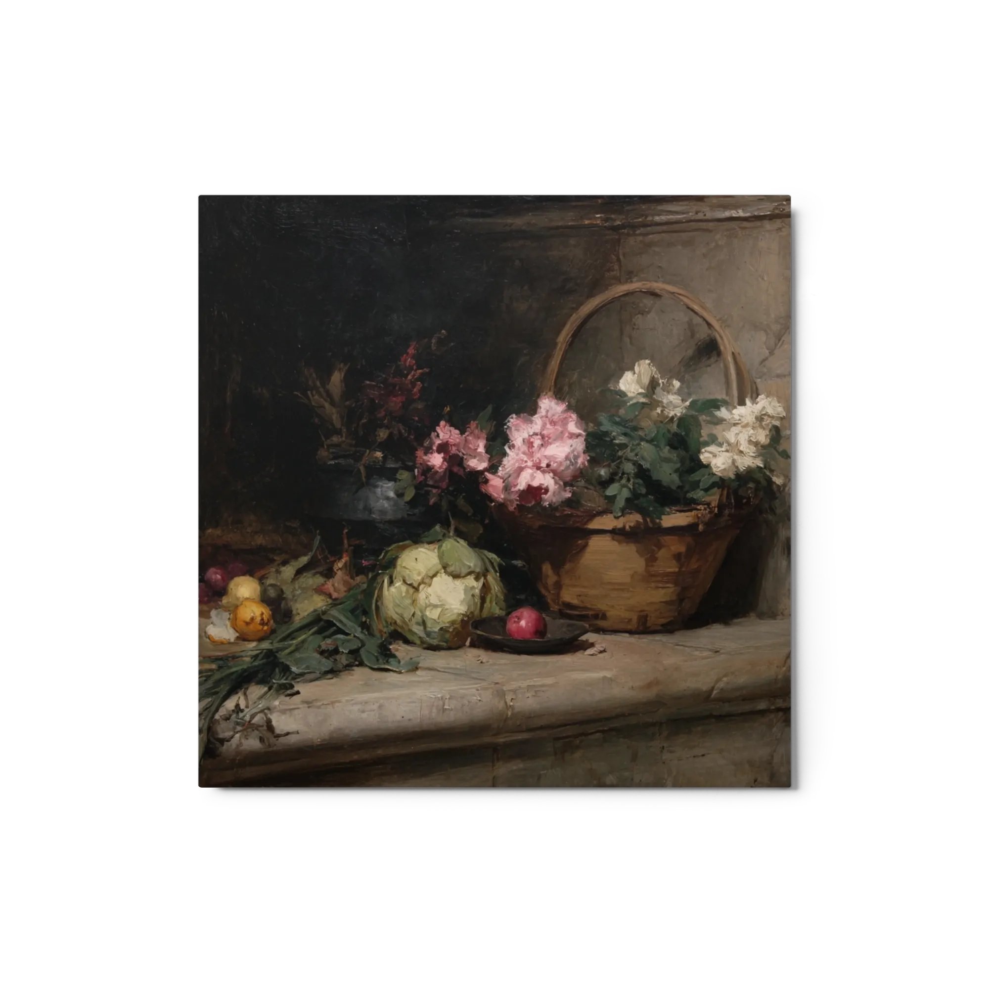 Still Life with Flowers and Cabbage