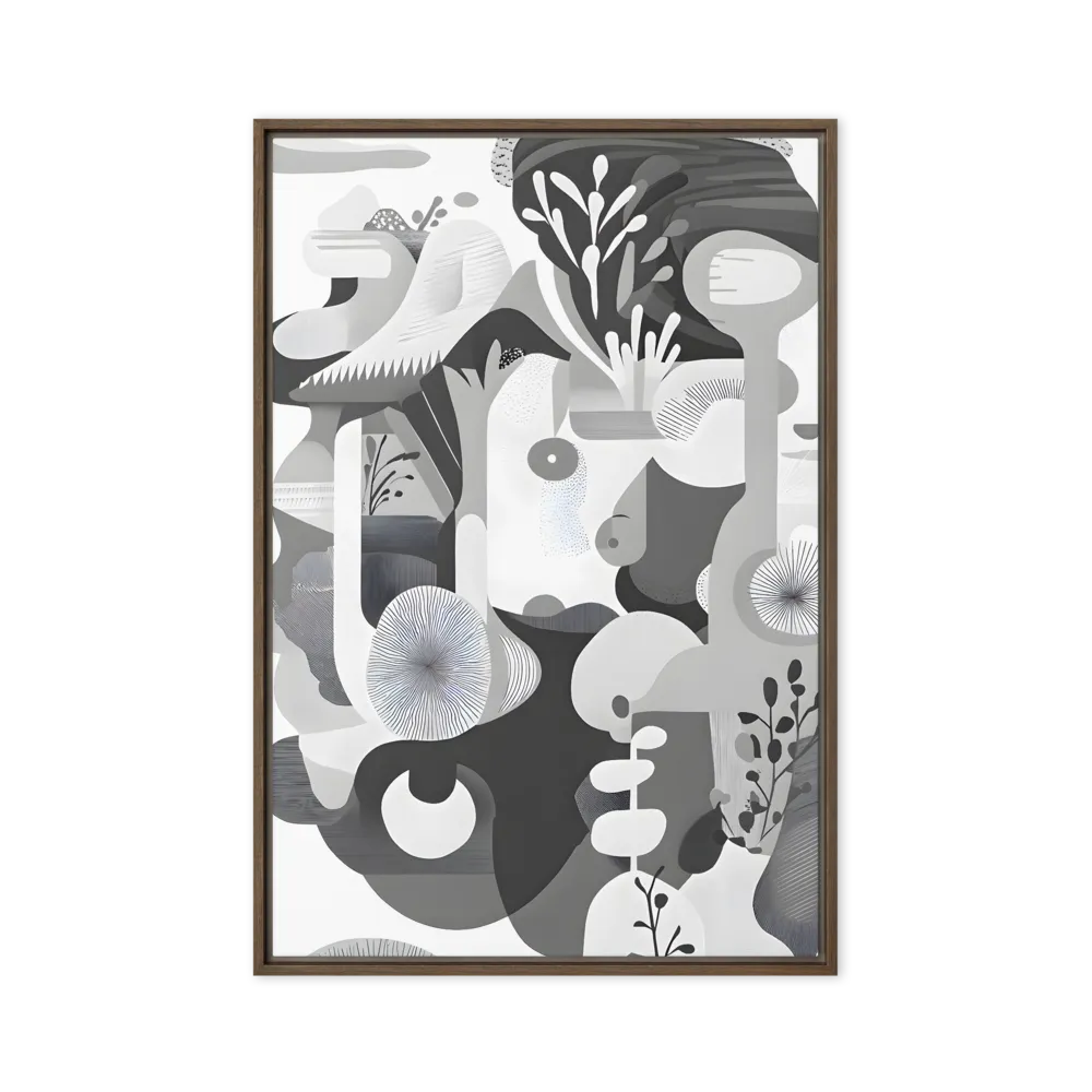 Organic Grayscale Abstraction 
 Canvas | 18″x 26″