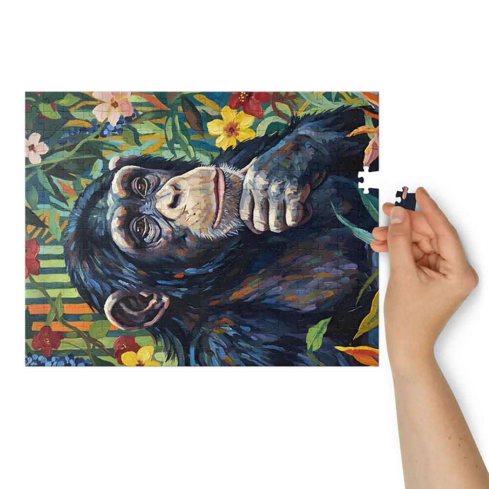 Contemplative Chimpanzee | Jigsaw Puzzles