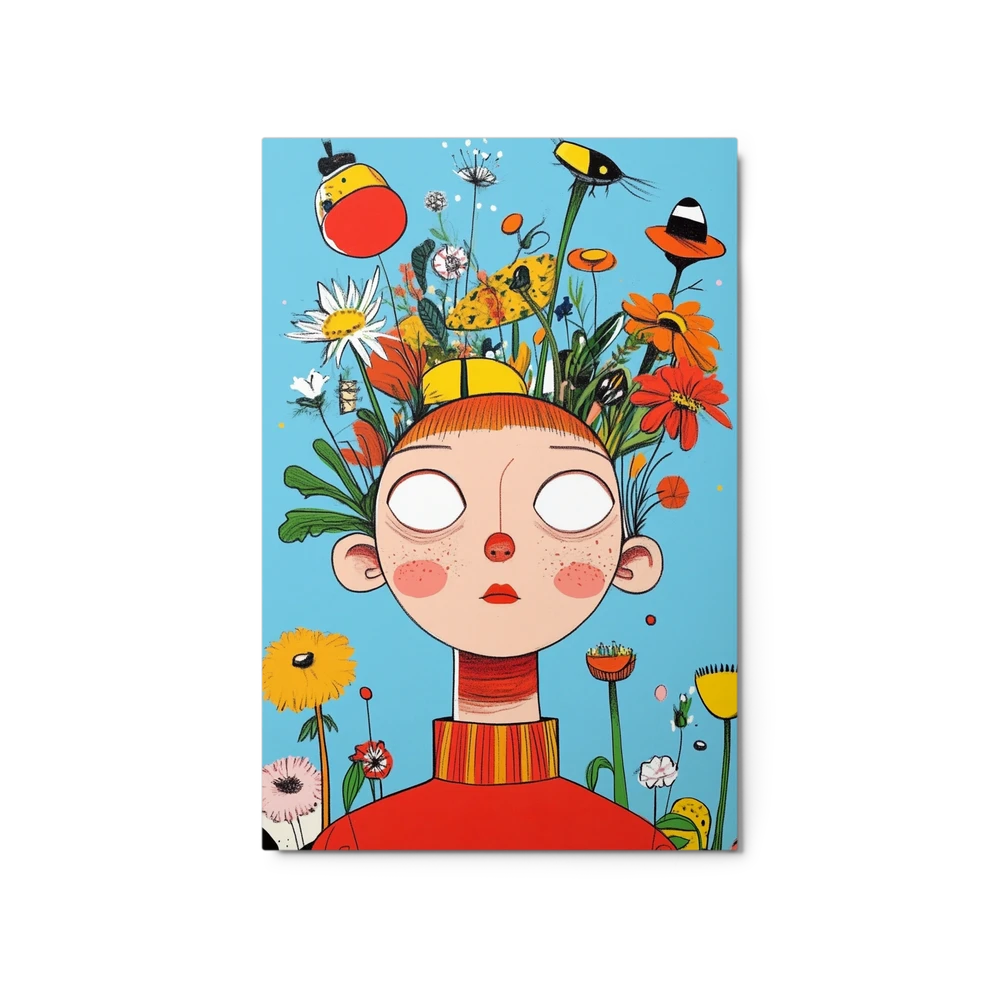 Whimsical Floral Portrait | Art Print