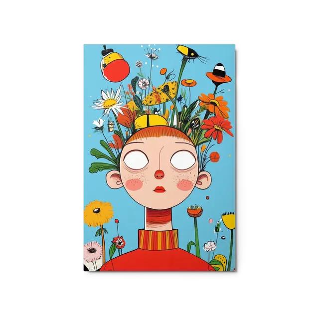 Whimsical Floral Portrait | Art Print