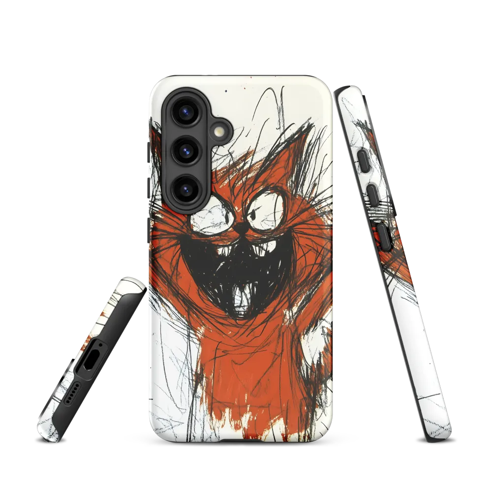 Furious Feline Sketch | Phone Case
