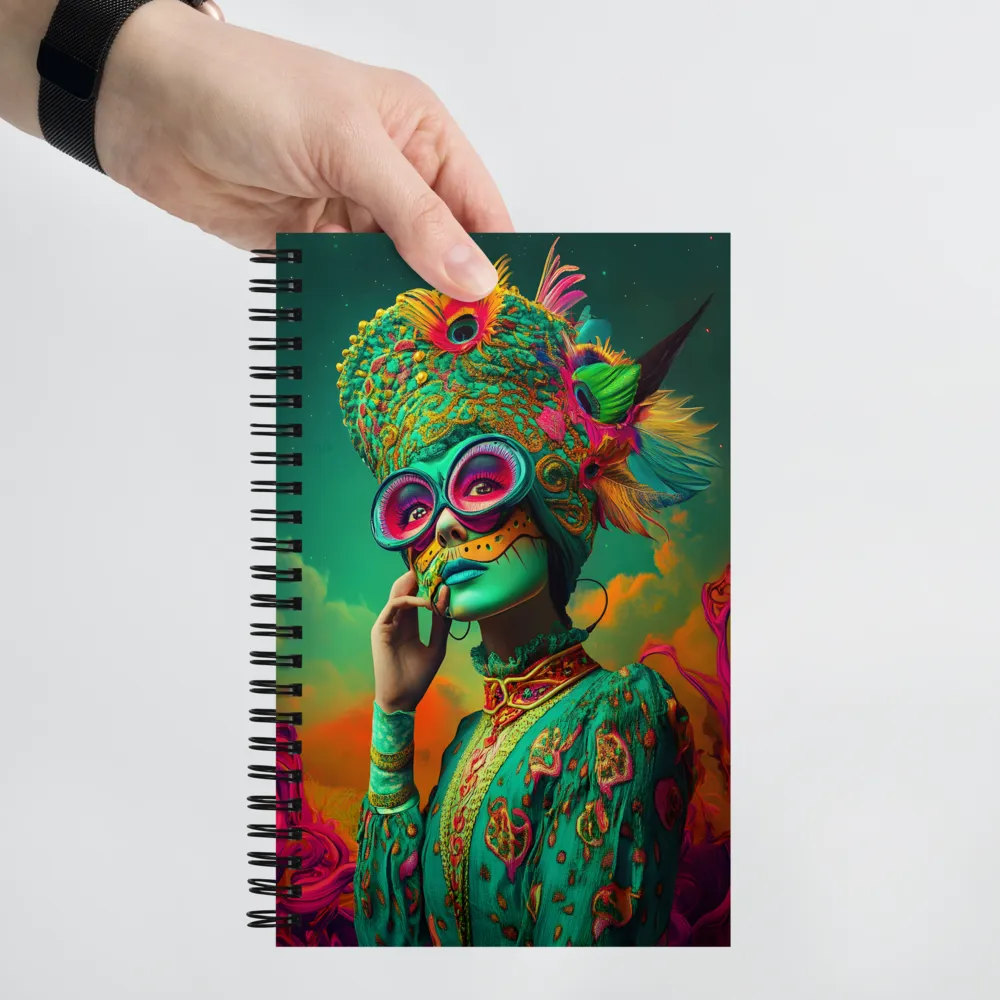 Vibrant Headdress Portrait 
 Spiral Notebook | 140 pages