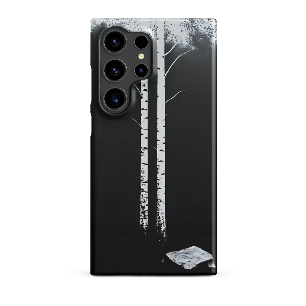 Twin Birches in Shadow | Phone Case