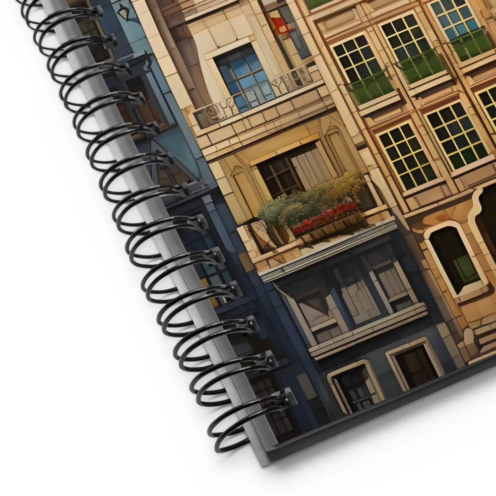 European Cityscape Layers 
 Spiral Notebook | 140 pages