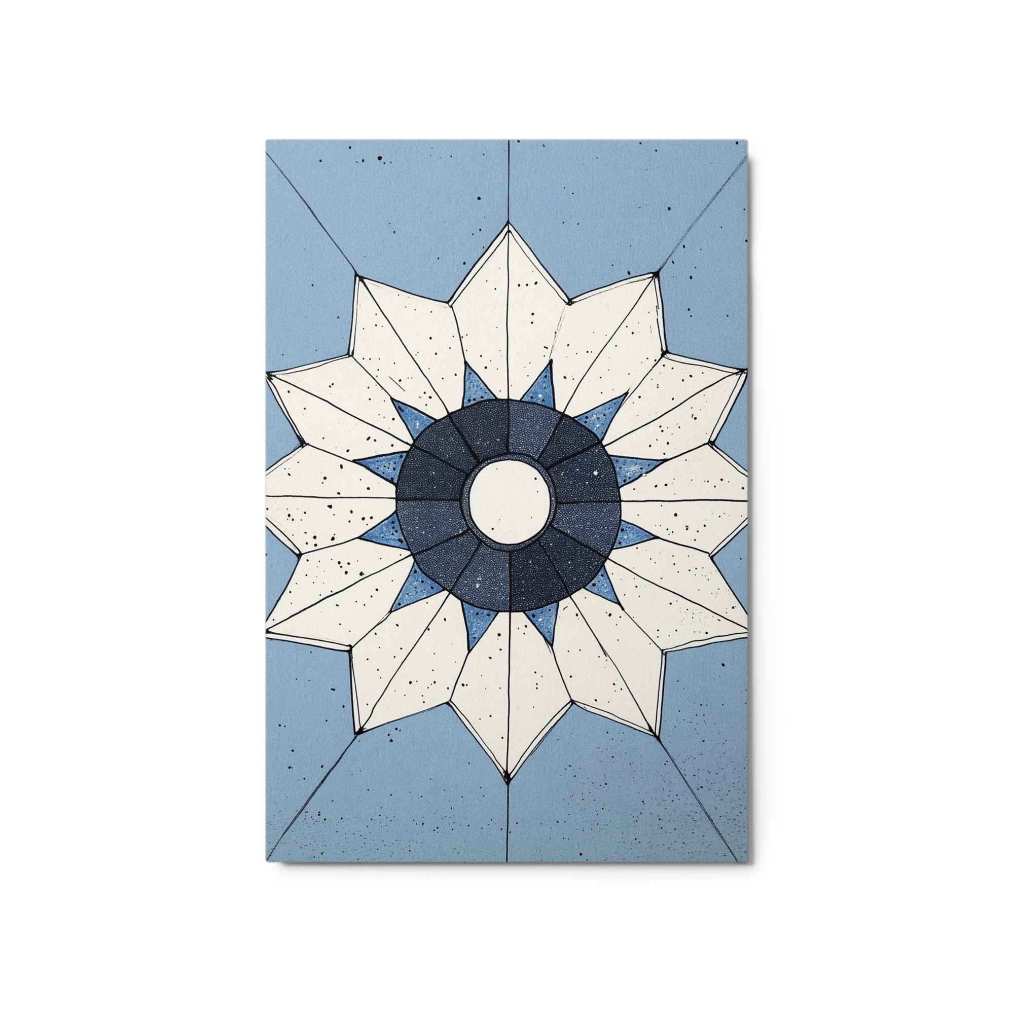 Geometric Blue Mandala Design