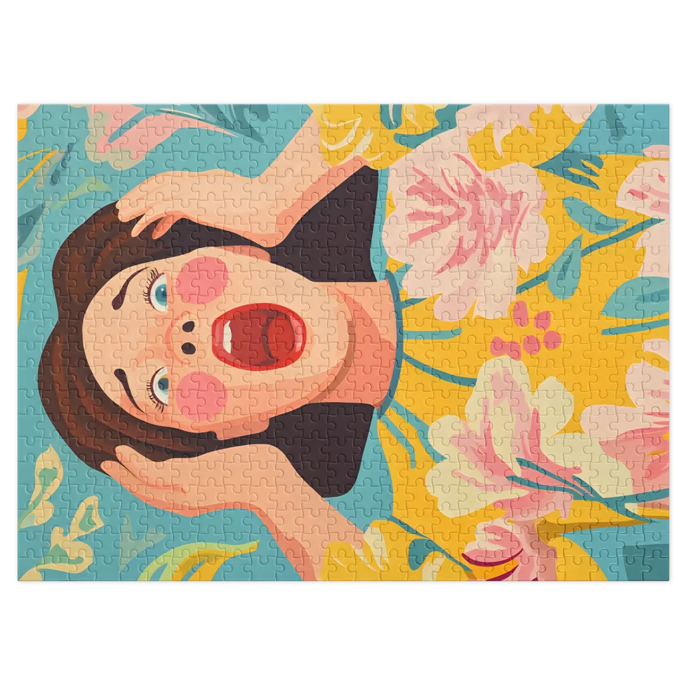 The Floral Scream 
 Jigsaw Puzzle in Tin Box