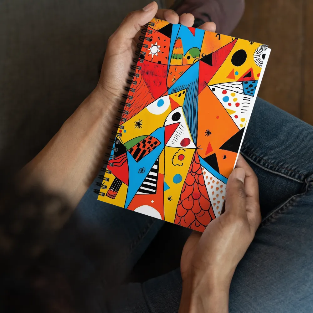 Vibrant Geometric Abstraction 
 Spiral Notebook | 140 pages