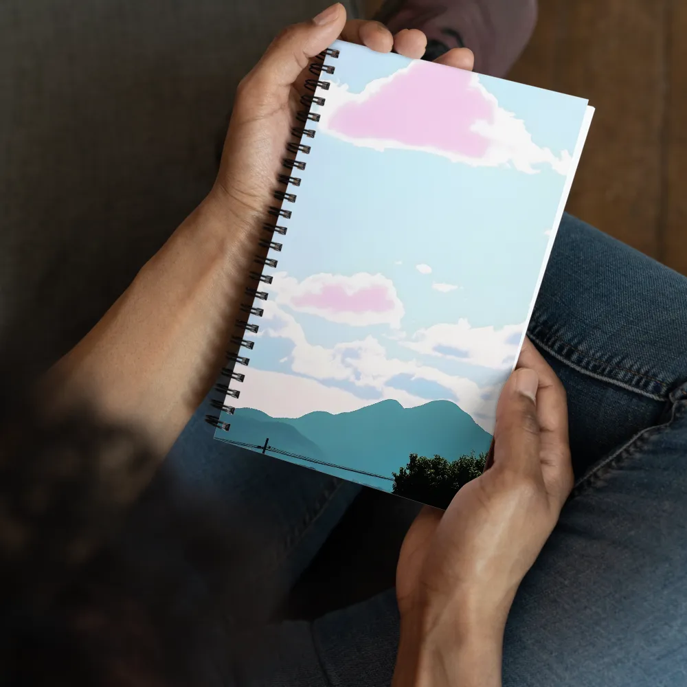 Pastel Sky Mountains 
 Spiral Notebook | 140 pages