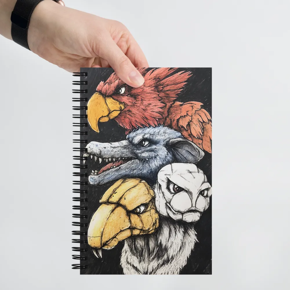 Fantastical Animal Heads 
 Spiral Notebook | 140 pages