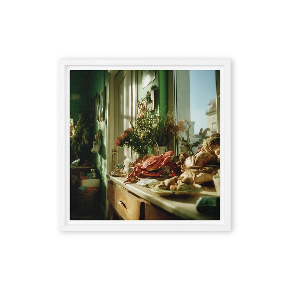 Crab on Sunlit Countertop | Art Print