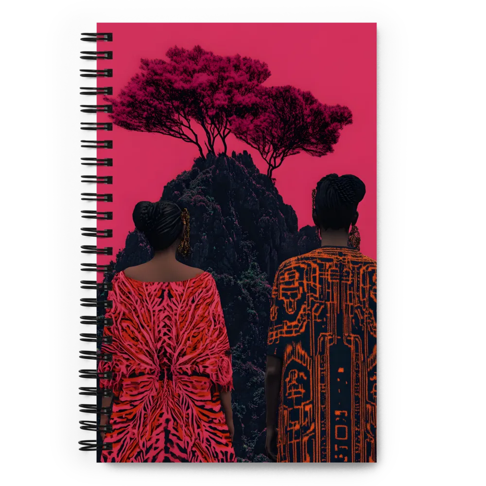 Afrofuturistic Mountain Ascent 
 Spiral Notebook | 140 pages