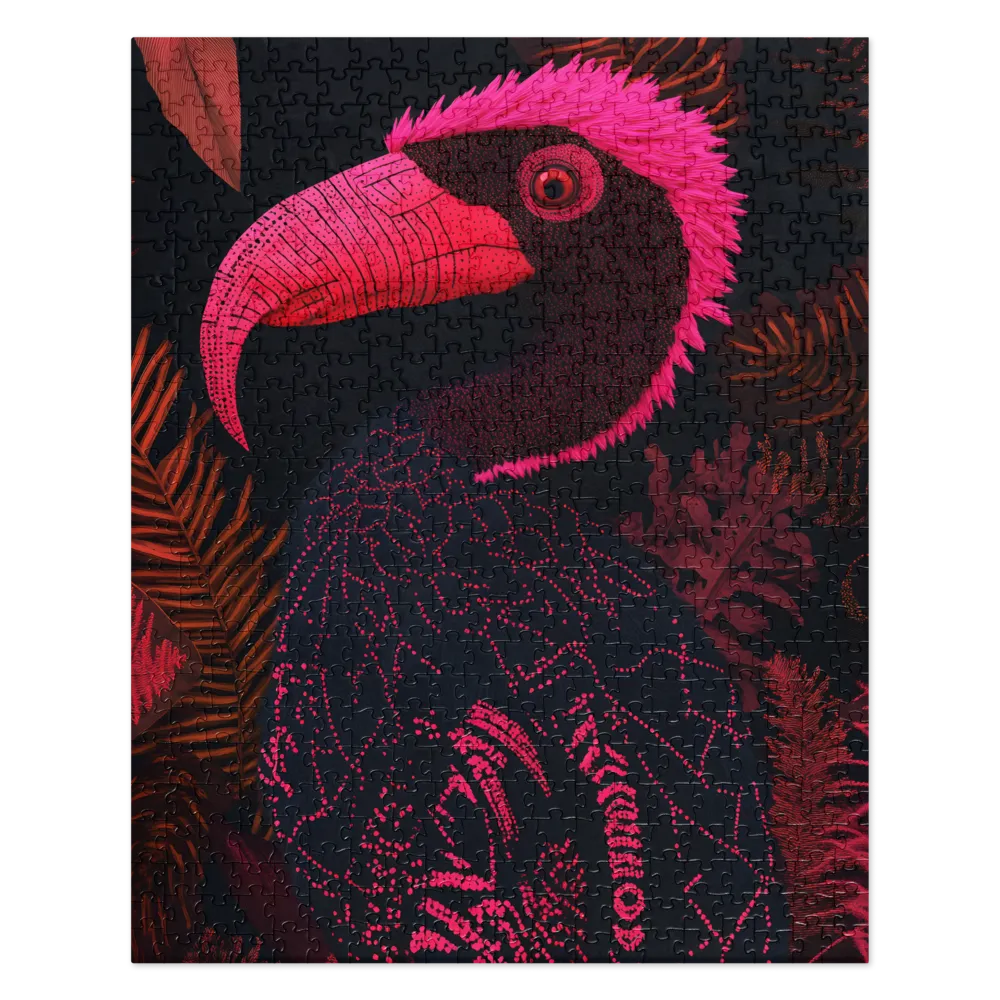 Neon Tropical Bird 
 Jigsaw Puzzle