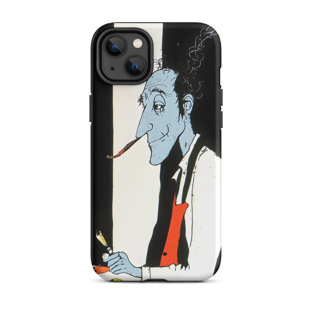 Illustrated Man with Pipe | Phone Case