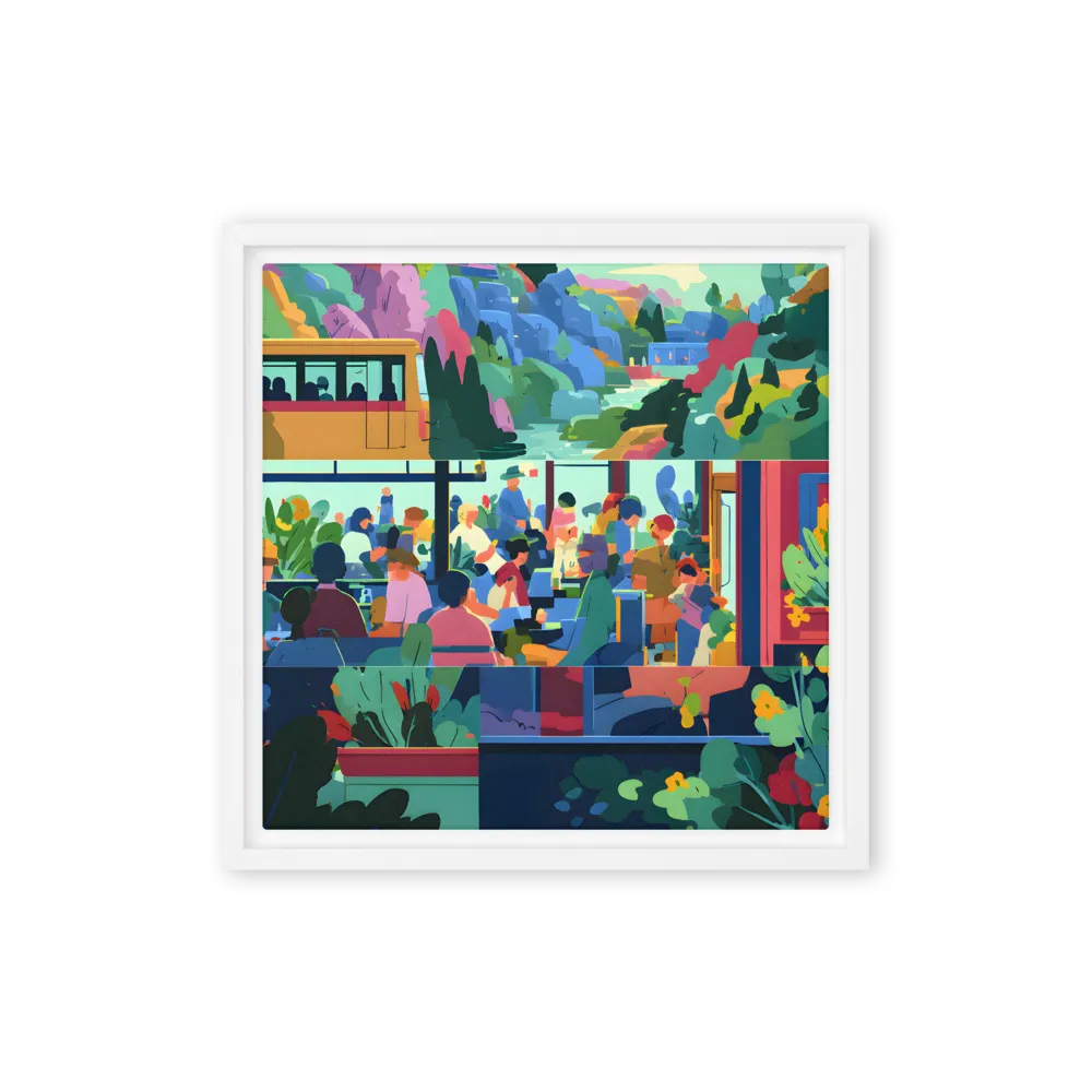 Vibrant Commute 
 Canvas | 8″x 8″