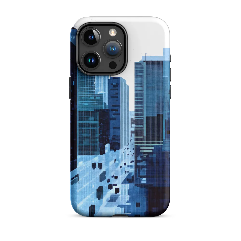Modern Blue Cityscape | Phone Case