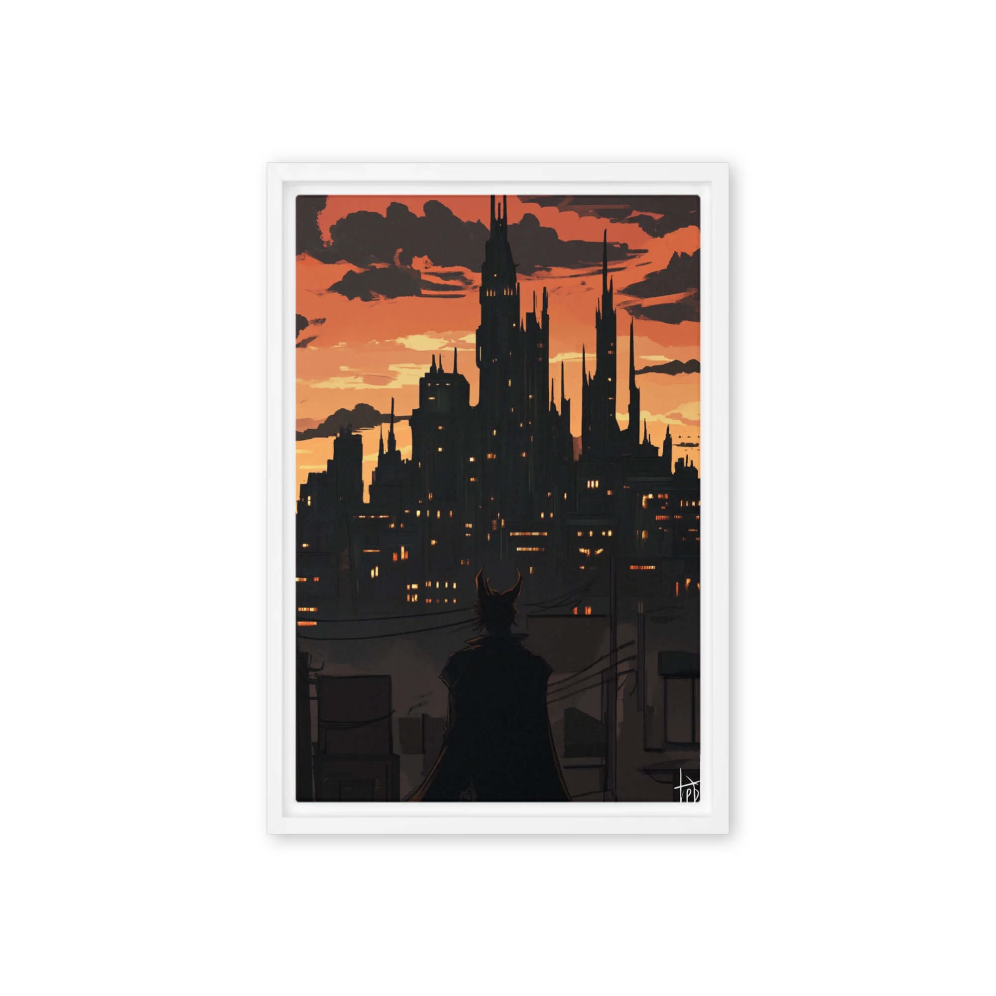 Cityscape Silhouette at Sunset