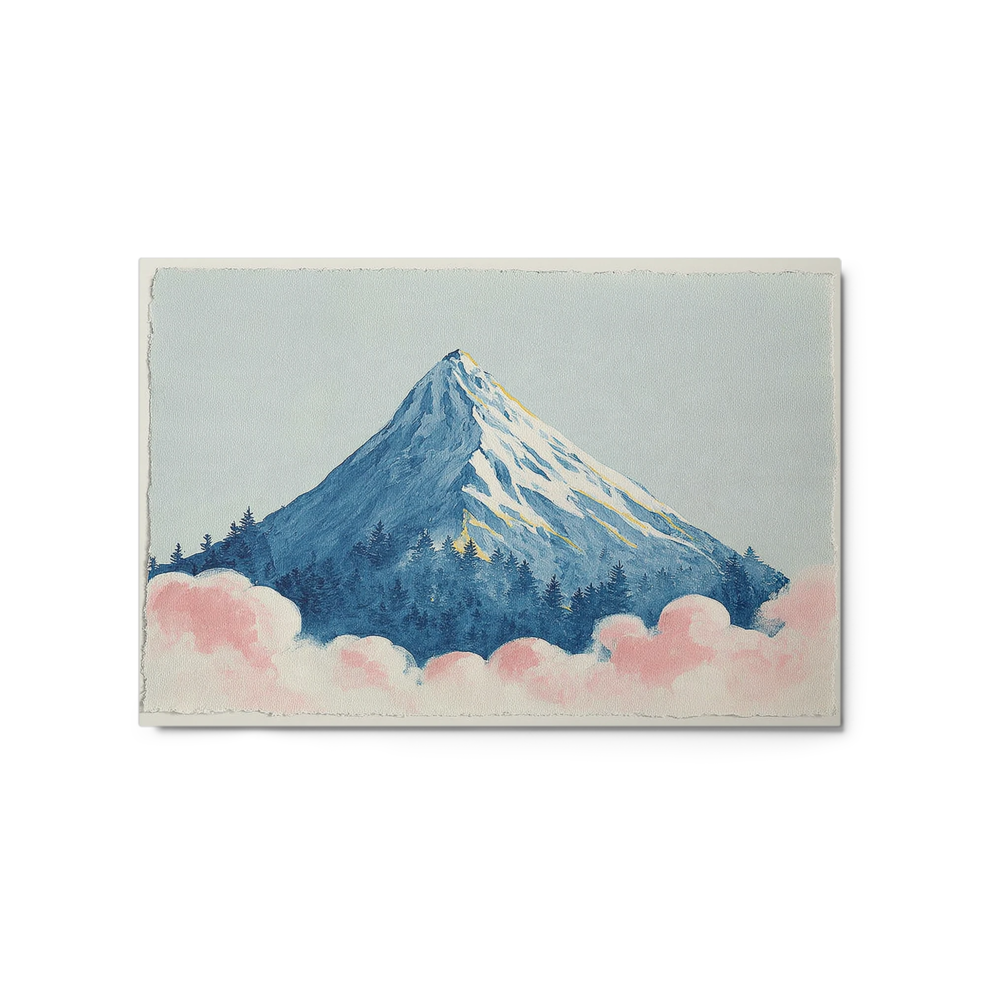 Mountain Above Pink Clouds