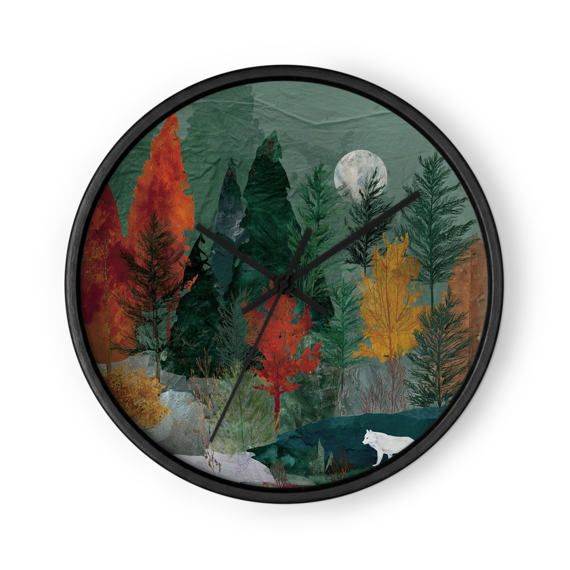 The White Wolf in Autumn Woods